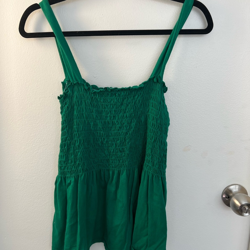 Anthropologie Green Sleeveless Top